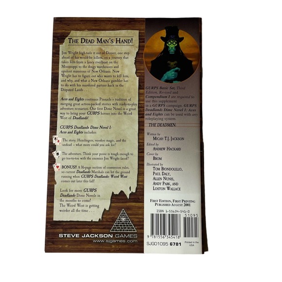 GURPS Dead Lands Aces and Eights SJG A Dime Novel #1 RPG - Picture 2 of 2